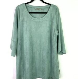 Soft Surroundings faux Suede Tunic Top